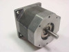 Pacific Scientific Sigmax II M21NRXC-LDN stepping motor – rear-right angle view showing double shaft and mounting flange