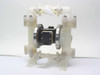Ryan Herco Airgo 6220 double diaphragm pump — rear/opposite side view showing fluid port fittings and stainless center section