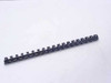 Single GBC 4013485 navy blue plastic 19-ring binding comb, 11 inches long, isolated on white