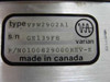Close-up data label on Varian TWTA RF assembly reading Type VPW2902A1, S/N GE139F8, P/N 0100829000 REV-E, Made in Canada