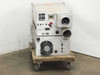 Second Varian VZC-6965F7 TWTA set — rear/side view on rolling cart showing dual ducted blower ports, data label panel, fan cooling, and overall system configuration