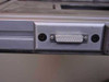 Close-up of DB25 female connector port on side of aluminum linear slide frame