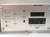 Scientific Atlanta 414 Down Converter plug-in close-up showing status indicators, Program Enable, and LED frequency display reading