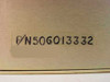 LNR Communications 506013332 part number label close-up – P/N 506013332 handwritten label on rear panel