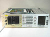 Scientific Atlanta 7500 CFG Video Receiver – rear panel showing AC power supply assembly 229000 with heatsink, audio screw terminal blocks, BNC video outputs, and Scientific-Atlanta branding label
