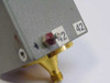 HP Format 1C coaxial switch – detail of red indicator button, coil terminals, and '42' identification labels on housing
