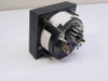 Varian 110641 wattmeter rear and side view showing meter movement mechanism, multi-pin terminal connections, and mounting hardware studs