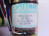 Close-up of Pittman GM9413D779 DC gear motor label: 24 VDC, 38.3:1 ratio, dated 01-20-95