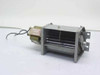 Kokusan Denki 2952301-3 vortex fan blower — left-side view showing motor assembly and steel housing with louvered inlet