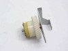 Secondary gear assembly with plastic gear wheel and metal L-bracket mount