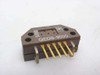 HP QEDS-9500 rotary optical encoder assembly — top and front view showing model label and 6 gold-plated PCB pins