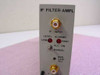 Scientific Atlanta 262200 IF Filter Amplifier front panel close-up — IF Input SMA connector, Low and High Level Alarm LEDs, ALC On/Manual toggle, and Man Gain Adj trimmer