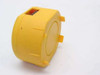Unbranded Flow Transmitter rear and side view showing broken bottom mounting tab and round back housing with mounting tabs