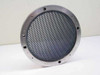 Nordiko 250mm planar DC ion beam etch grid set – front face view showing perforated molybdenum grid and stainless steel outer ring with mounting holes