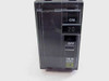 Square D QO220 2-Pole Circuit Breaker front face showing ON/OFF toggle, 20A rating, 10,000 AIC, and 120/240Vac label with Square D logo