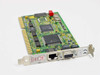 Madge 152-047-07S Smart 16/4 AT Plus Ringnode ISA card — angled top view showing main LAN controller chips and component side