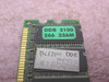 Unbranded DDR PC2100 256MB DIMM — close-up of label showing DDR 2100, 266MHz, 256MB spec sticker and KO-6393 board marking