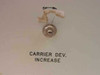 3dbm 70FMO rear panel — Carrier Dev Increase trim pot with arrow indicator and torn label