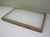 Air Handler 1W102 16x25x2 fiberglass panel air filter face-up showing white filter media and cardboard frame