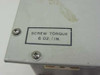 Avantek ASAT-1214-002 – close-up of enclosure top showing screw torque specification label reading 6 oz/in