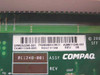 Compaq 252298-001 riser board label close-up showing SP# 252298-001, AS# 011248-001, Rev 0B, and Product of China markings