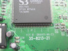 S3 Trio64V+ 86C765 chip close-up showing GPU markings, FCC ID BNX9111-96-23, and part number 35-8213-21 on PCB