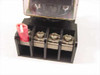 KAP11DG relay connection bracket base closeup showing screw-terminal block and red wire lead
