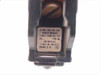 Square D KU-197 circuit breaker UL label close-up showing 1 Pole, Type QO, 120/240 VAC, AL/CU, 8-14 AWG rating