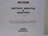 Opalport Electronics Battery Monitor & Analyzer User Manual BA350B