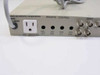VAC 013886 Video Squelch Unit — rear panel left side showing AC SWITCHED outlet, REMOTE CONTROL jacks (REL H.T., VID DEL, S/N H.T., S/N CAL), and Video Accessory Corporation label