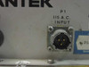 Close-up of Avantek PS-110-002 P1 115V AC input 3-pin circular connector panel label
