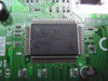 Admos QS3000A main audio controller chip close-up on A411-G70 PCI sound card PCB
