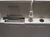 Hitachi HDG-1212D ComGraph Tablet Digitizer – rear connector panel close-up showing DB25 female I/F port connector, round Pick-Up DIN port, and DC-In DIN jack