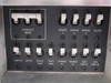IVS IVS200 AC Control Module – front control panel showing individual ON/OFF toggle switches labeled Console Main, CMPTR, MNTR, VIDEO PRN, TEXT PRN, TURBO A, TURBO B, ION PMP A, ION PMP B, BLWR, and three Spare positions