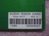 HP 5064-8577 Audio Riser Card close-up of label showing AUDIO RISER CARD, part number 5064-8577, REV A, date code 1399