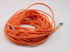 Chromatic Technologies 109141 18 ft orange multimode fiber optic cable coiled showing full length