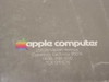Apple Computer back cover detail showing Apple Computer logo, Cupertino California address, and TLX 171-576 telex number