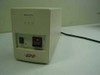 APC Back-UPS 600 desktop UPS front view showing Back-UPS 600 label, red LED indicator lit, and rocker power switch