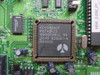 Rockwell RCV336ACF chip close-up – main modem controller marked R6749-23, copyright Rockwell 1996, made in Mexico