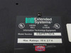 Extended Systems ESIPRT707A bottom label showing model number, 15V 2.7A max ratings, UL listing, and EASi manufacturer mark