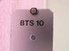 Baldor ASR BTS10 servo drive module – close-up of front panel faceplate showing 'BTS 10' label and captive screw