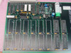 Staubli Unimation W.211.149.00 PCA Memory Card – close-up of PCB showing memory IC rows, support ICs, battery, and 50-pin edge connector