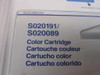 Epson S020191 / S020089 color cartridge label close-up showing both part numbers printed on packaging