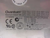 Quantum Fireball EX bottom label closeup showing power requirements (5/12V, 650/720mA), jumper configuration table, C/H/S geometry, Made in Japan Susaki, and CE/CSA certifications