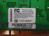 Macsystem MA560CI – close-up of FCC compliance label showing model MA560CI, FCC registration 5CRKOR-47182-M5-E, REN 0.8B, USOC Jack RJ11C