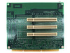 Compaq 247392-001 riser board — solder side view showing ISA and PCI slot contacts and gold edge connector fingers