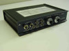 ARD RD EQ/Filter RF signal equalizer front and top panel view showing BNC input/output connectors, dB Boost and MHz Frequency control knobs, and calibration table label