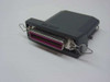 HP C6502A JetDirect 200N LIO Print Server – front view showing Centronics parallel port connector with wire bail clips
