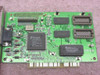 Union UNI-338 PCI video card – angled front view showing Trident TGUI9440 main controller chip and secondary Trident chip with DRAM modules