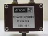 Anzac C254124 Power Divider – top label close-up showing Anzac logo, Power Divider designation, model C254124, and Ser. 451